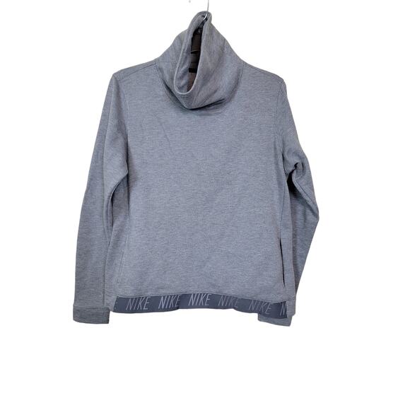 Nike Dri-Fit Athletic Pullover Sweatshirt Women's Medium Gray Funnel Neck - Picture 1 of 7